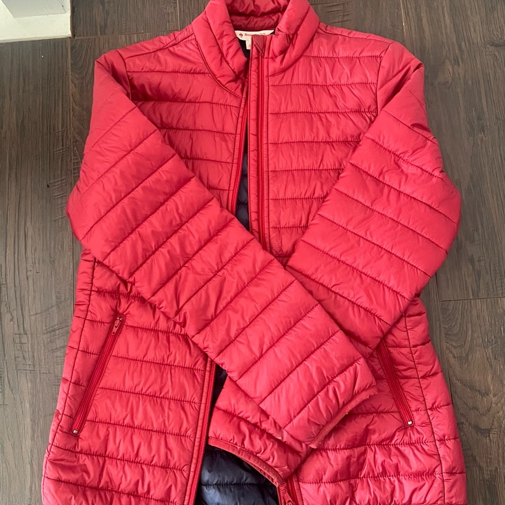Brooks Brothers Women's Vibrant Red Puffer Jacket
